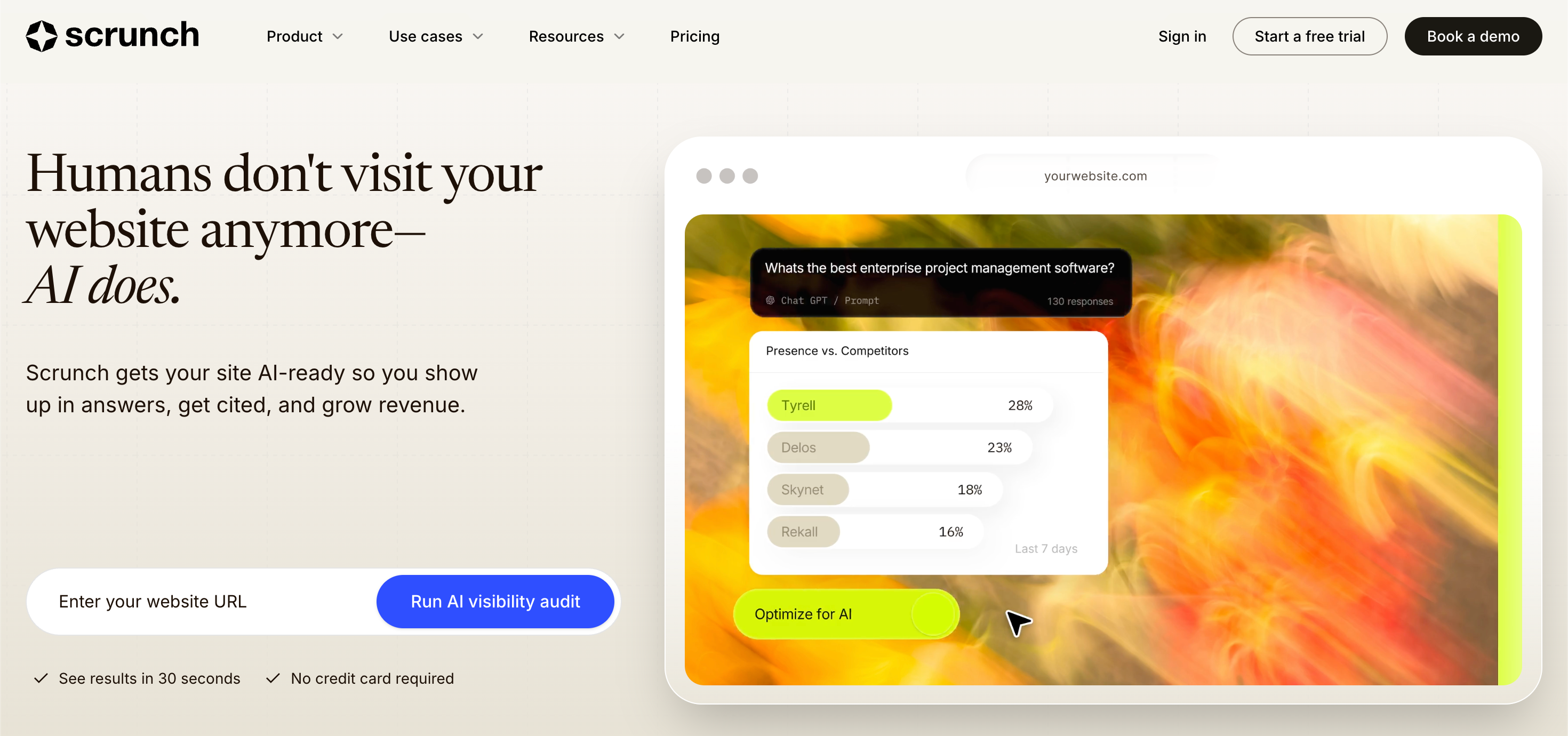 Scrunch homepage