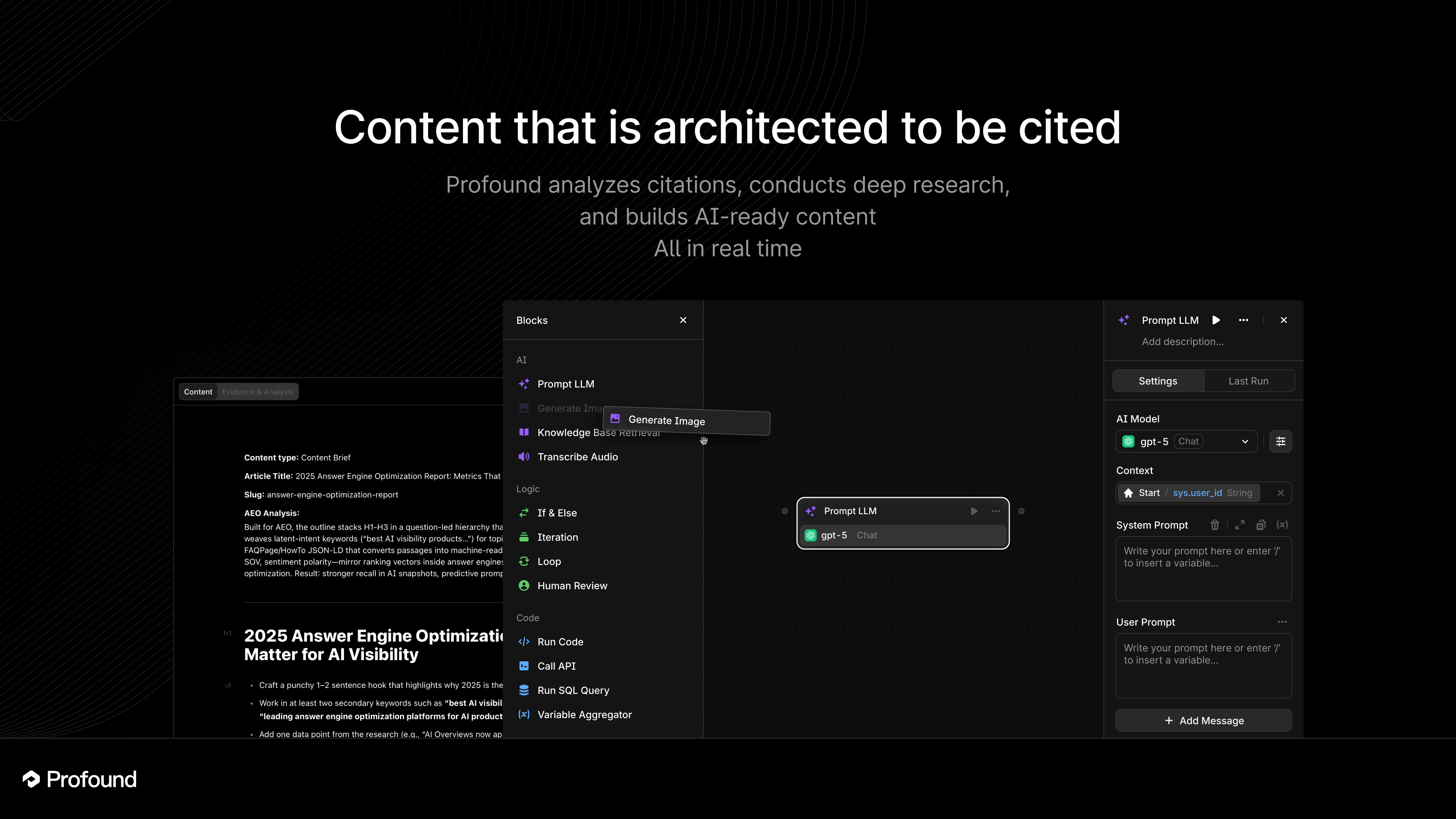 create content that is architected to be cited with Profound