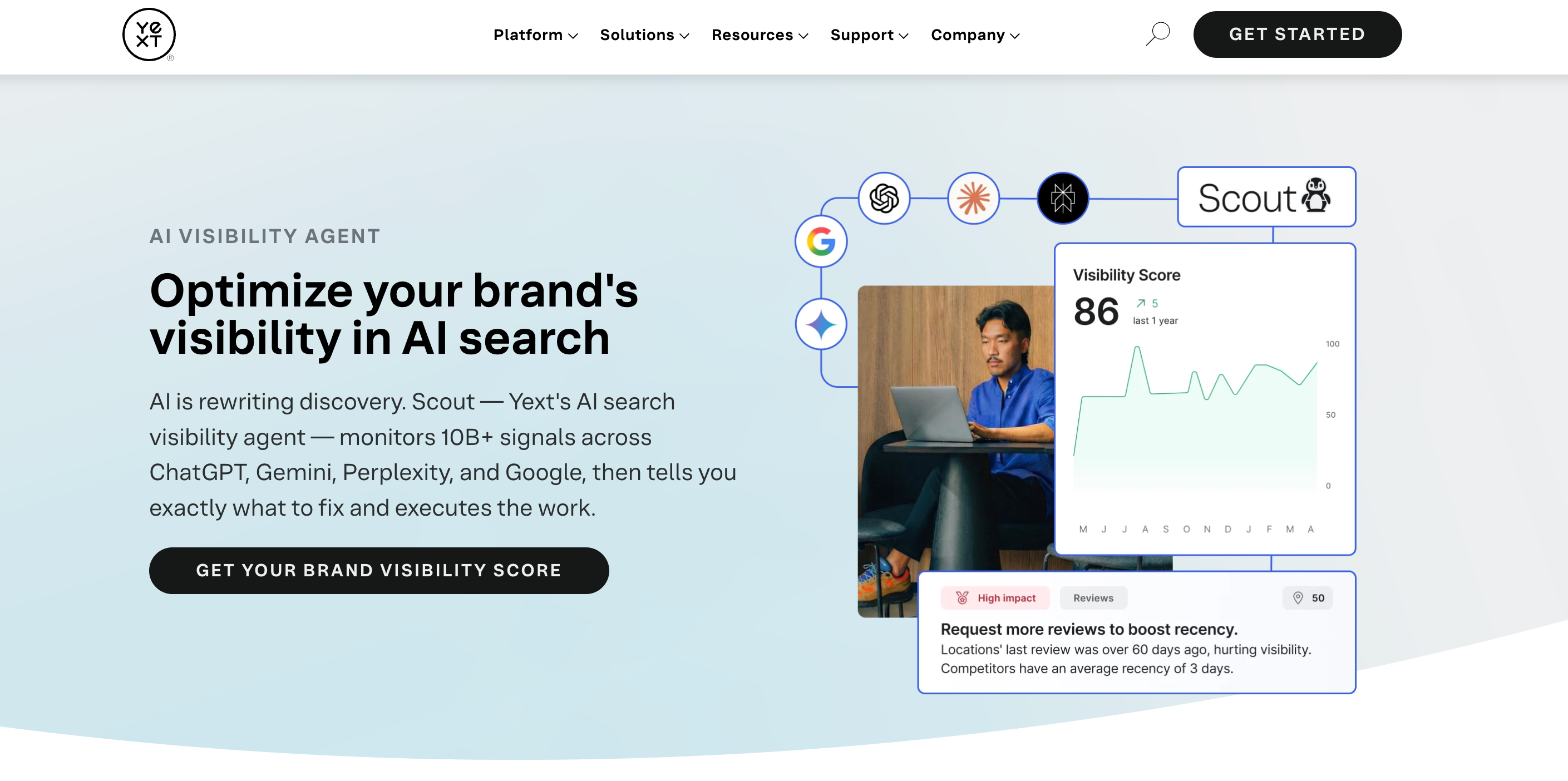 Scout by YEXT homepage