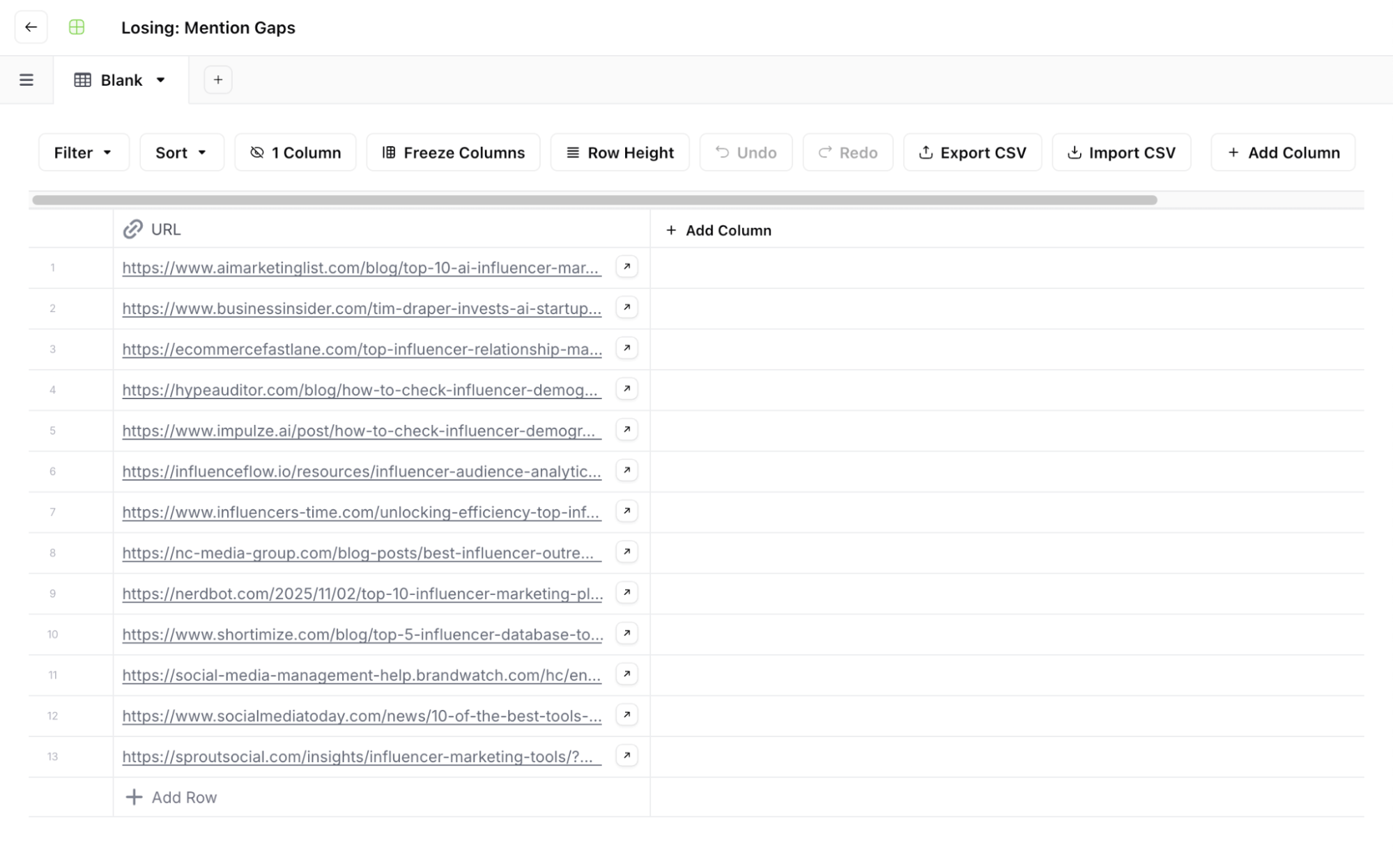 airops mention gaps screenshot