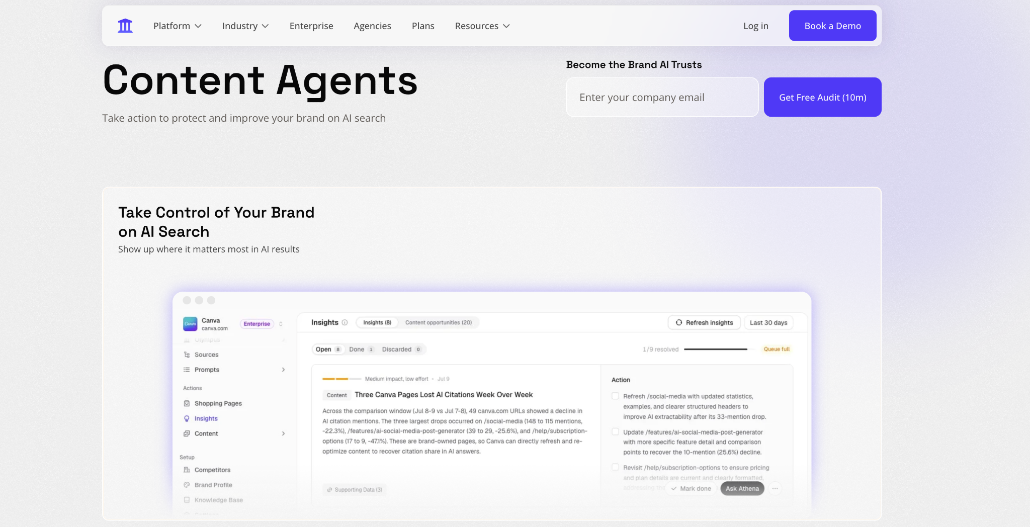 AthenaHQ - content agents