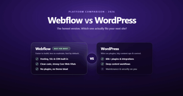 Webflow vs WordPress in 2026: An Honest Comparison From Someone Who's Used Both