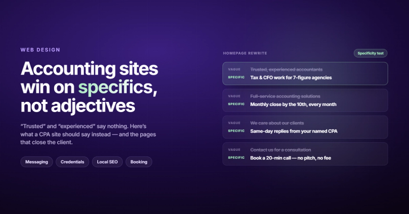 Accounting Website Design: What Actually Gets You Clients