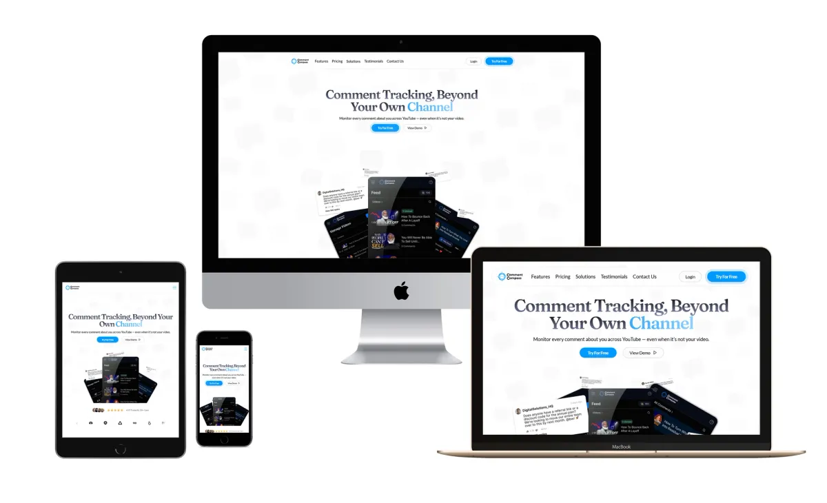 Responsive page design for Comment Compass showing the responsive section