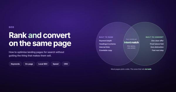Landing Page SEO: How to Rank and Convert on the Same Page