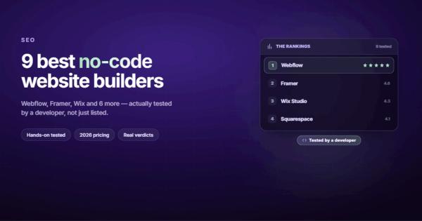 9 Best No-Code Website Builders in 2026 (Tested by a Developer)