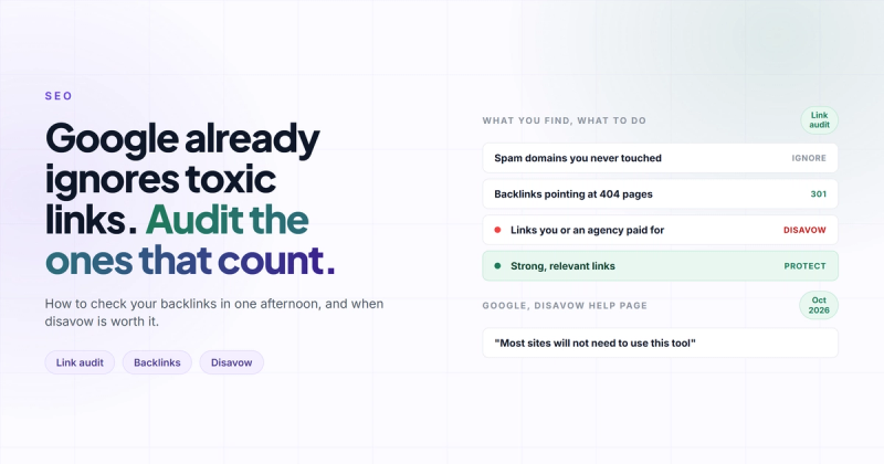 Link Audit: How to Check Your Backlinks (and Ignore the Toxic Score)