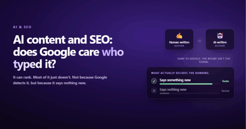 AI Generated Content and SEO: Does Google Care Who Typed It?   