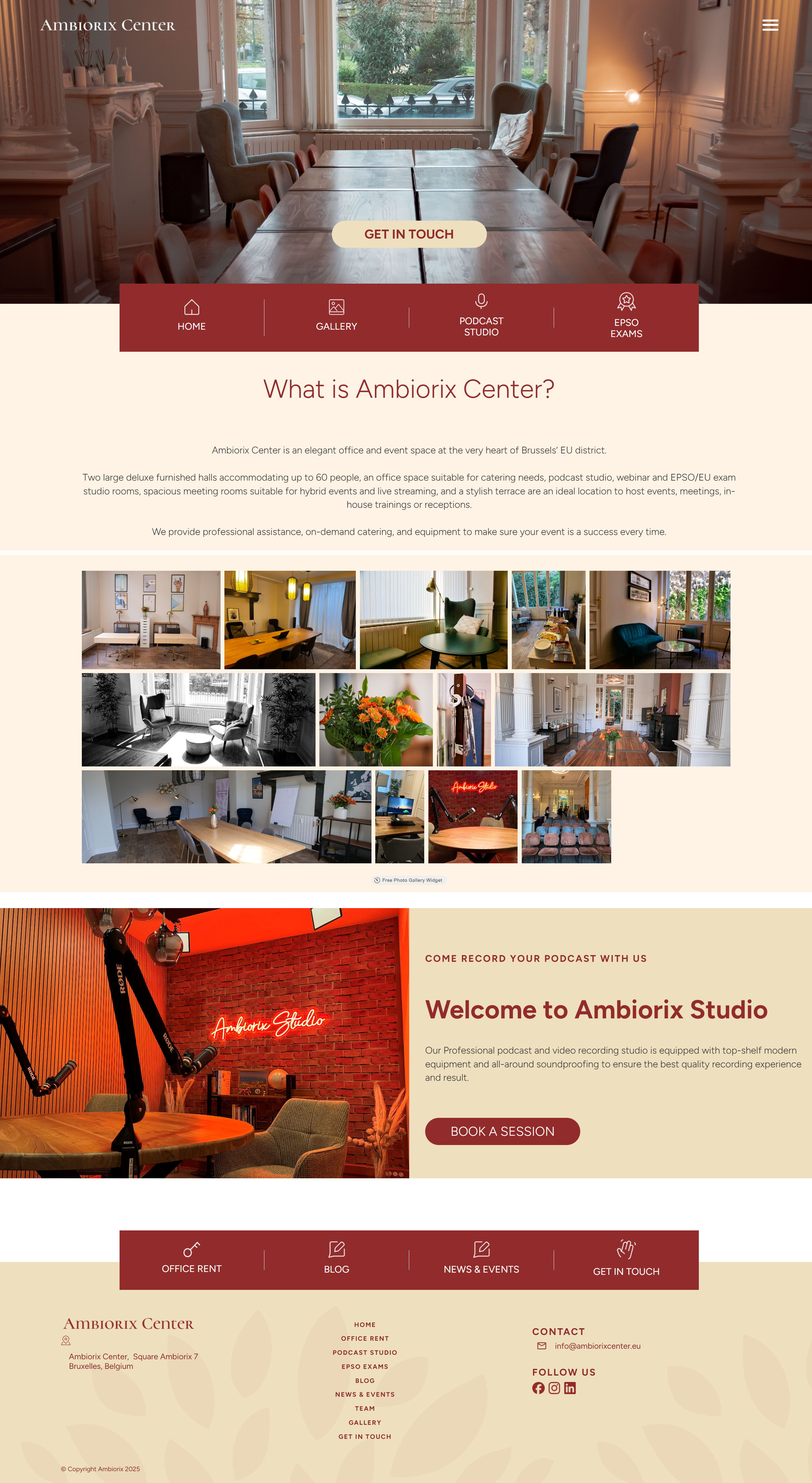 Ambiorix Center original old squarespace site before redesign