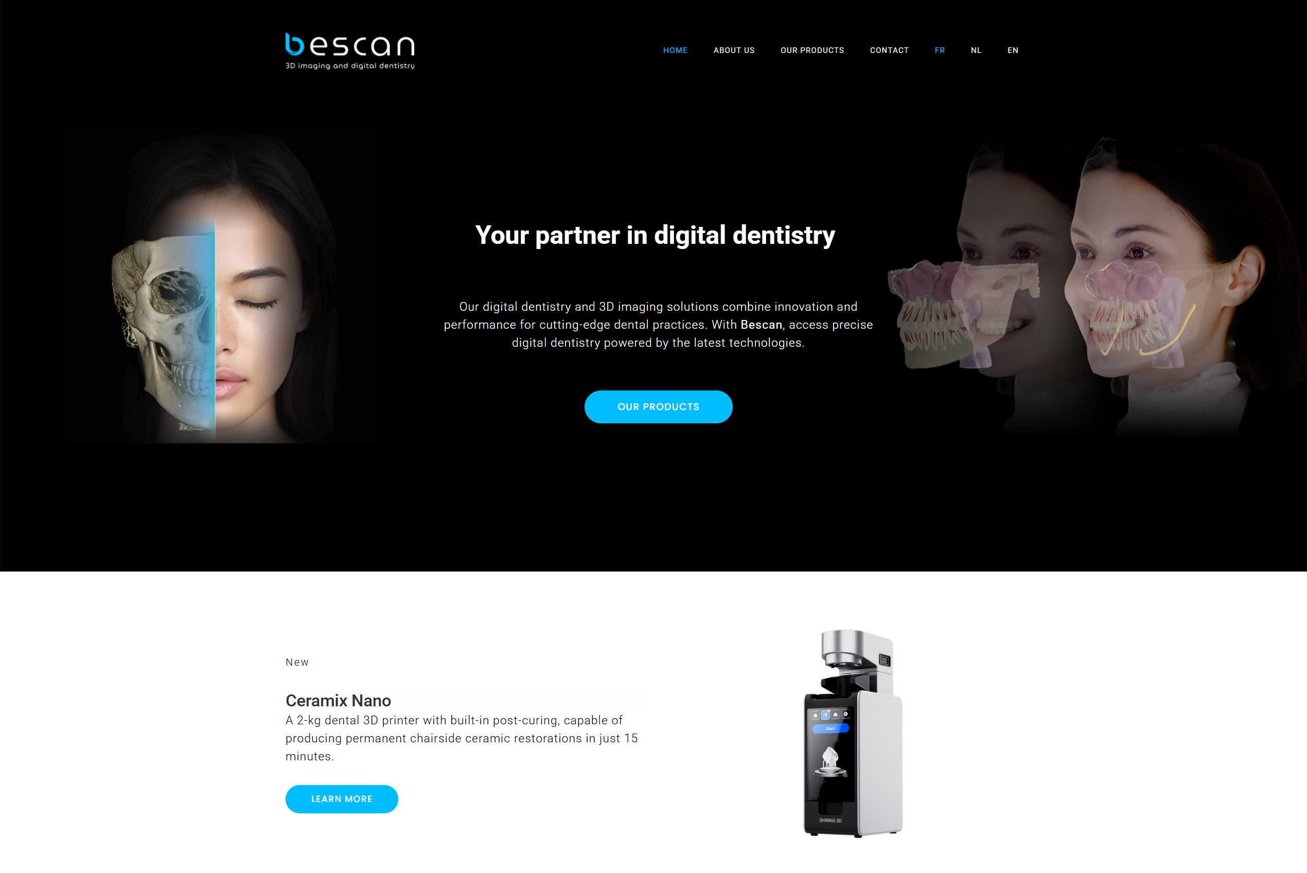 Bescan original old homepage before redesign