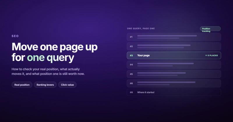 Search Engine Positioning: How to Actually Move a Page Up