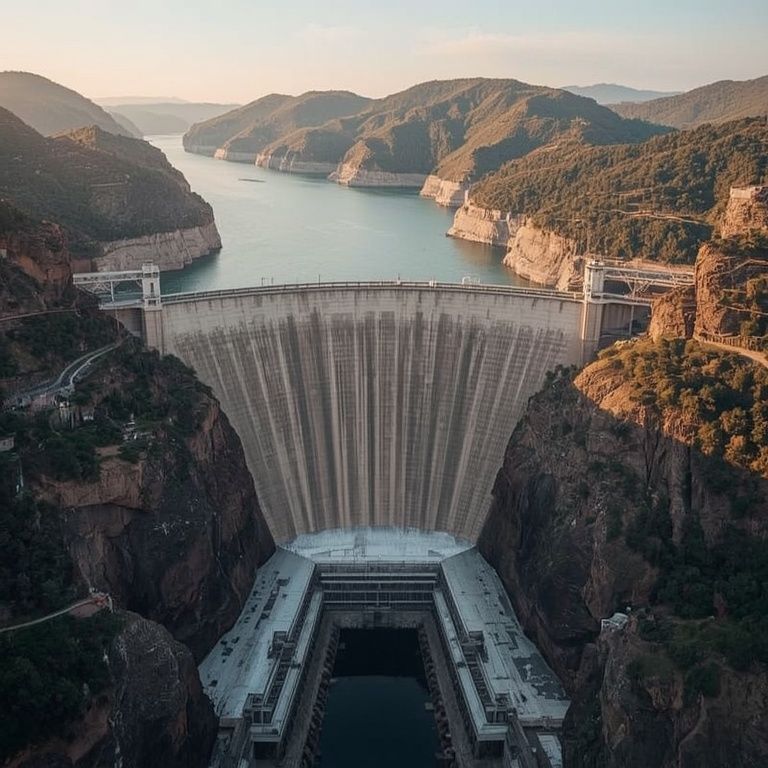 Represa de Itaipu próxima a Hernandarias, cidade do Paraguai na fronteira com o Brasil