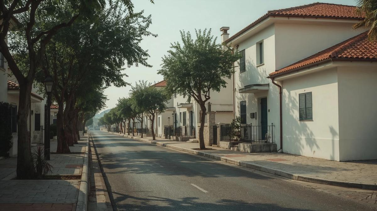 Rua residencial tranquila em Encarnación, Paraguai, opção de moradia para brasileiros
