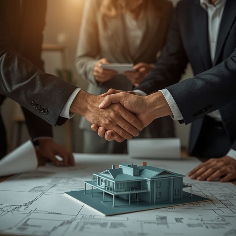 Investidores fechando negócio representando expansão de empresas brasileiras no Paraguai