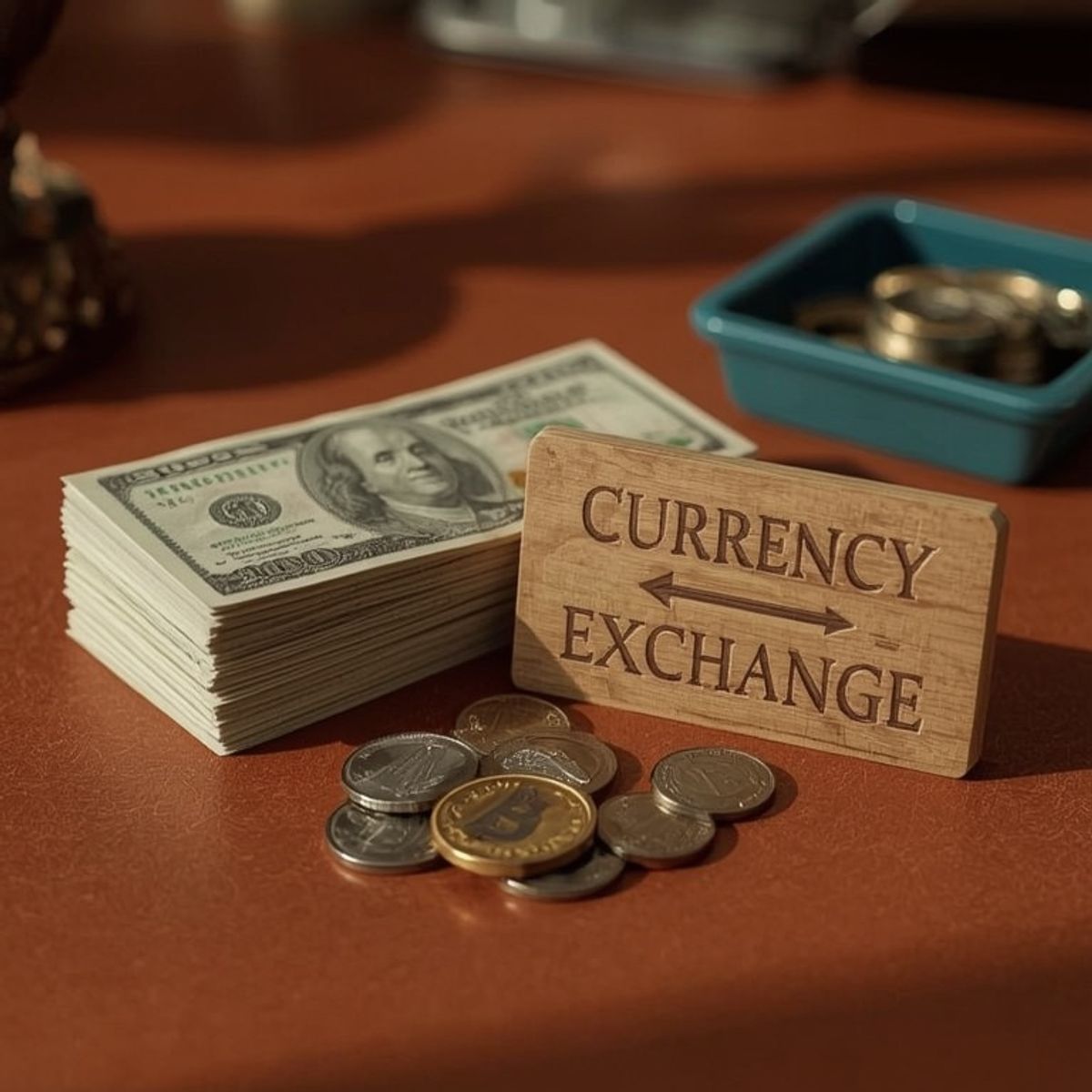 Notas e moedas representando o tamanho da economia paraguaia