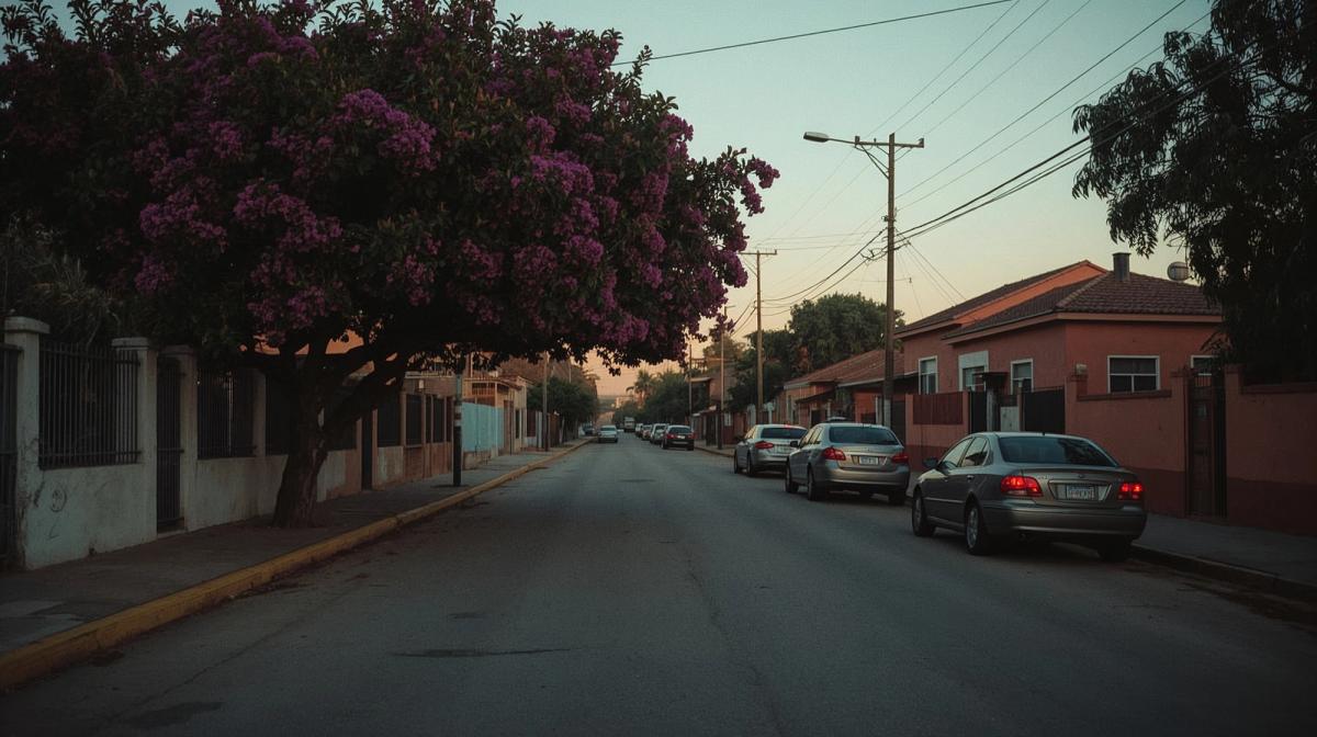 Rua residencial em cidade do Paraguai representando a escolha de onde morar no Paraguai