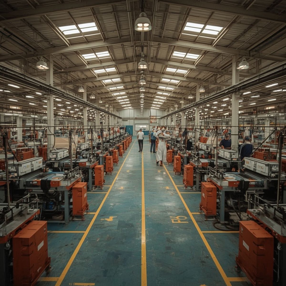 Fábrica têxtil em operação representando empresa brasileira no Paraguai