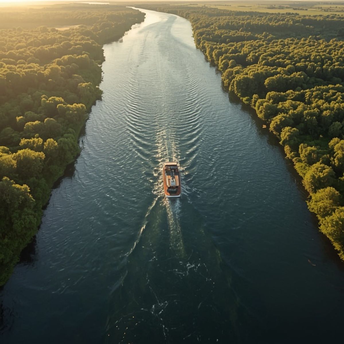 Travessia de balsa entre Salto del Guairá e Mundo Novo, cidades de fronteira no Paraguai e Brasil