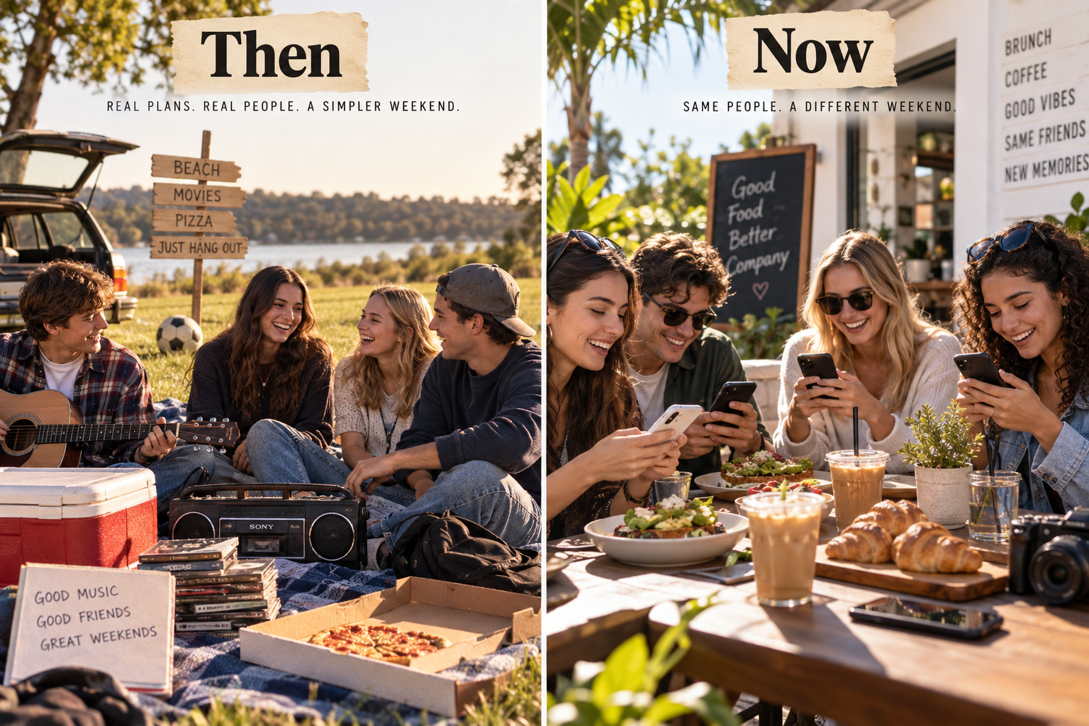 Then vs Now: How We Actually Spent Weekends Before Smartphones