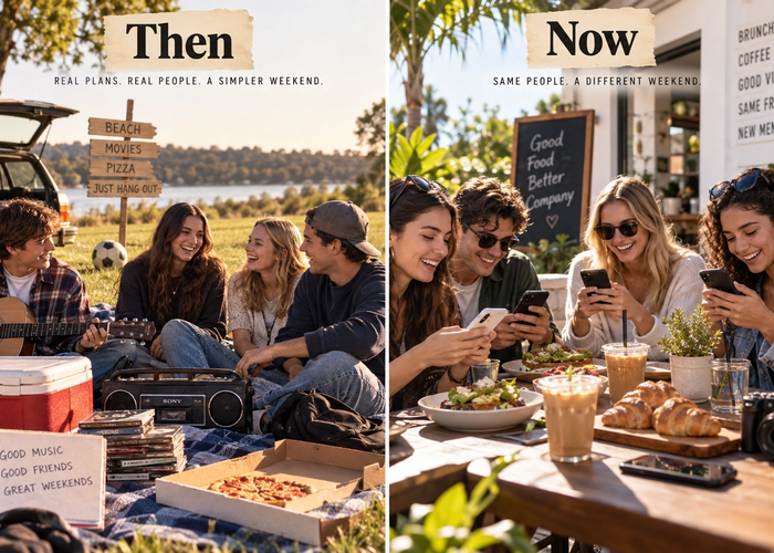 Then vs Now: How We Actually Spent Weekends Before Smartphones