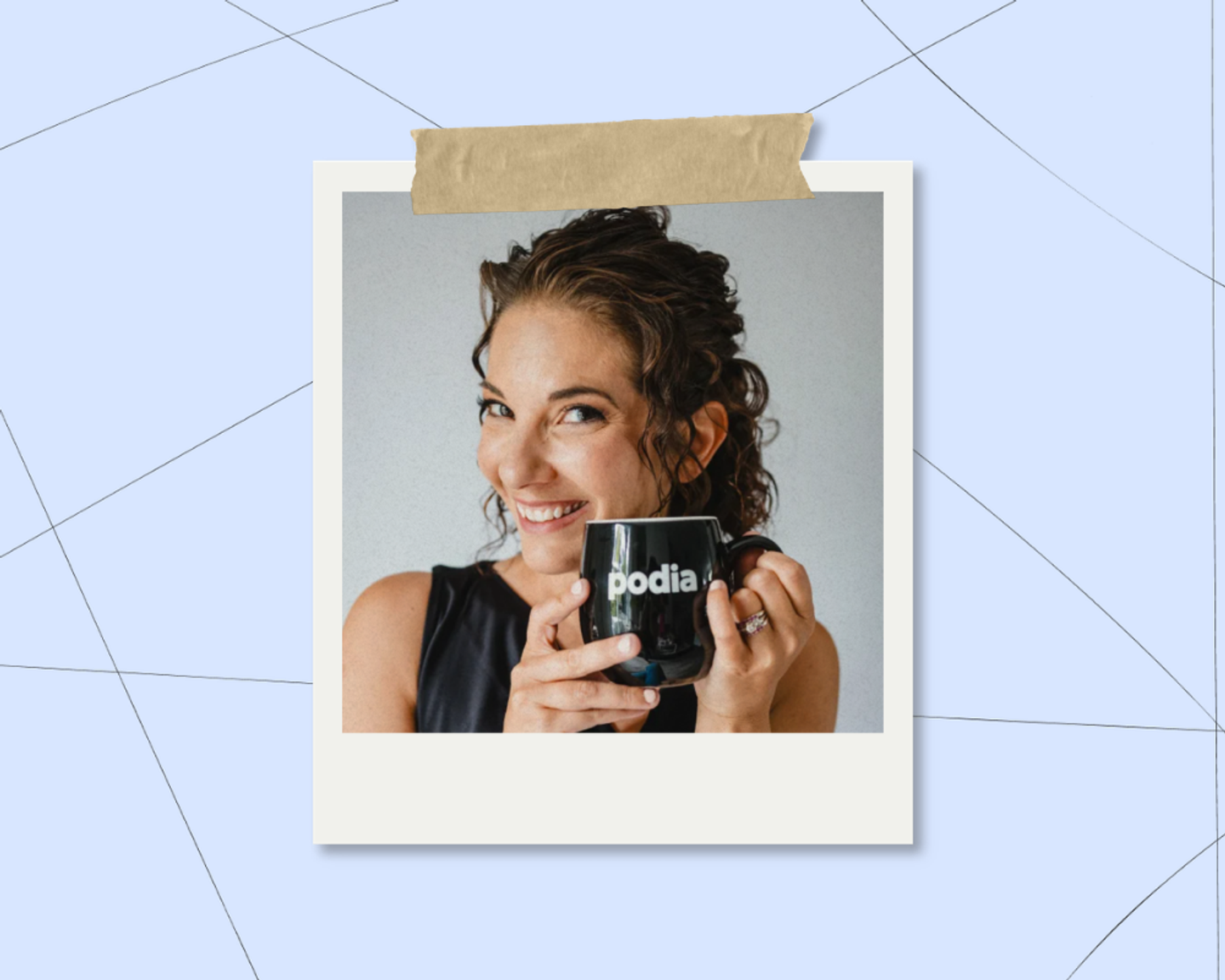 Portrait illustration of creator Brittany Hardy beside marketing agency and email list growth icons
