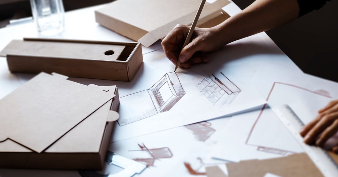 Illustration of a product idea being validated with surveys, feedback, and checkmarks