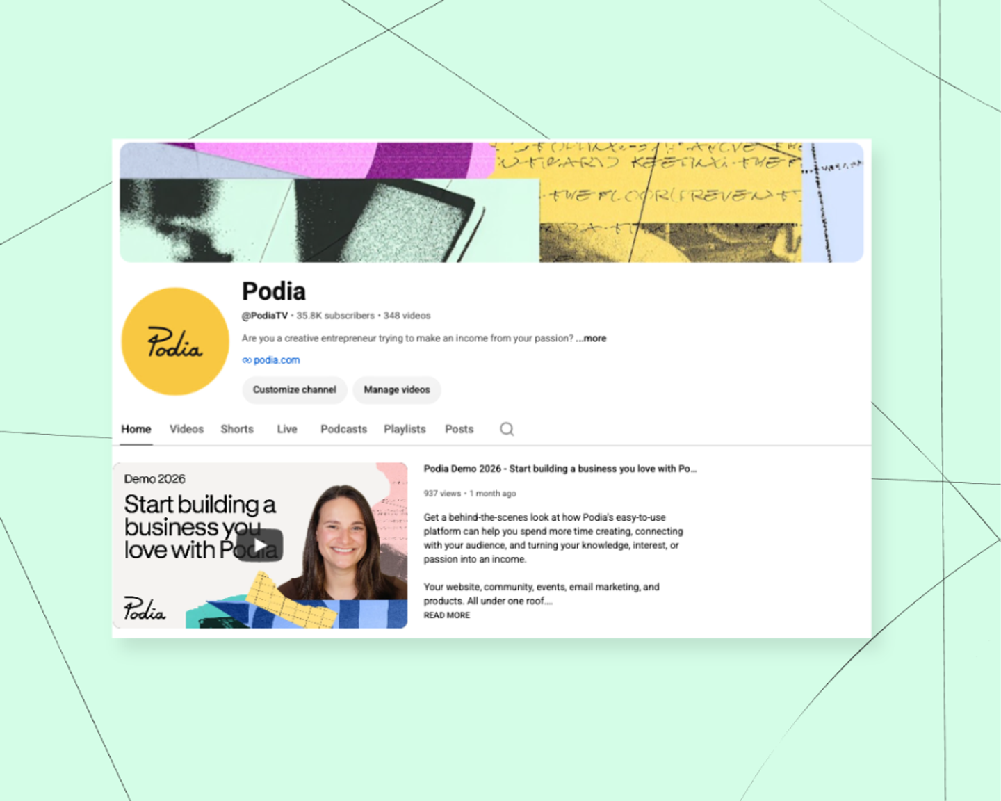 Illustration of a YouTube channel landing brand sponsorship deals
