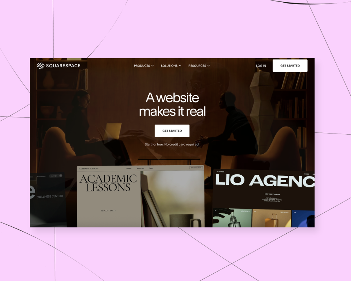 Illustration comparing Squarespace alternatives for website building on browser windows