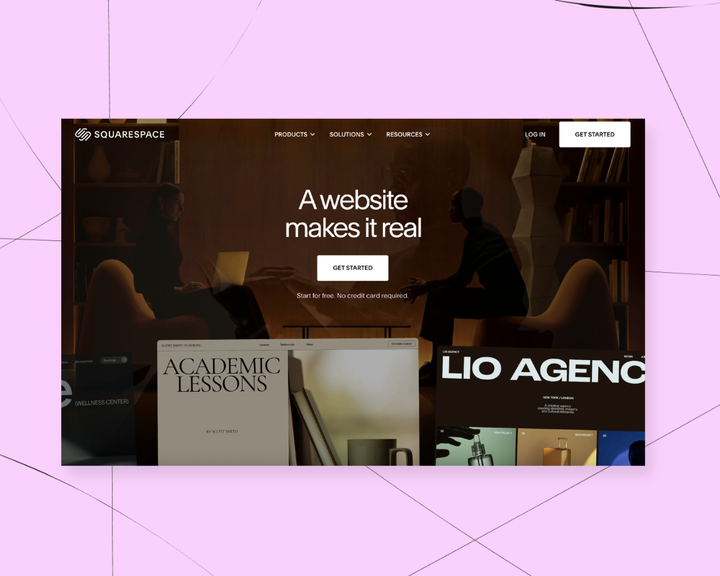Illustration comparing Squarespace alternatives for website building on browser windows