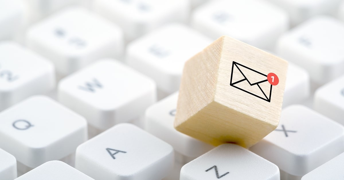 Illustration of email subject lines on inbox screens with rising open rate metrics