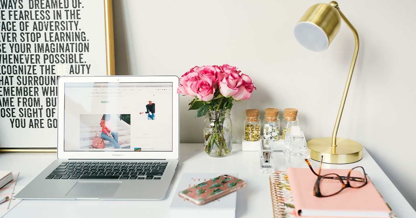 Illustration of a blog being monetized with affiliate links, ad banners, and digital product sales