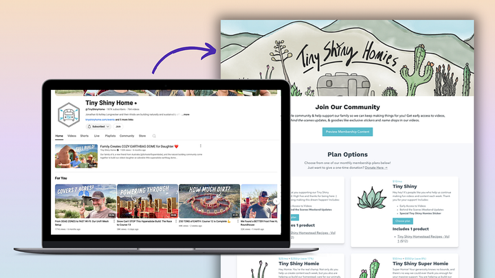 Illustration of a creator monetizing social media followers across multiple platform icons