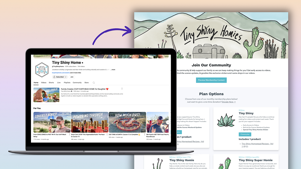 Illustration of a creator monetizing social media followers across multiple platform icons