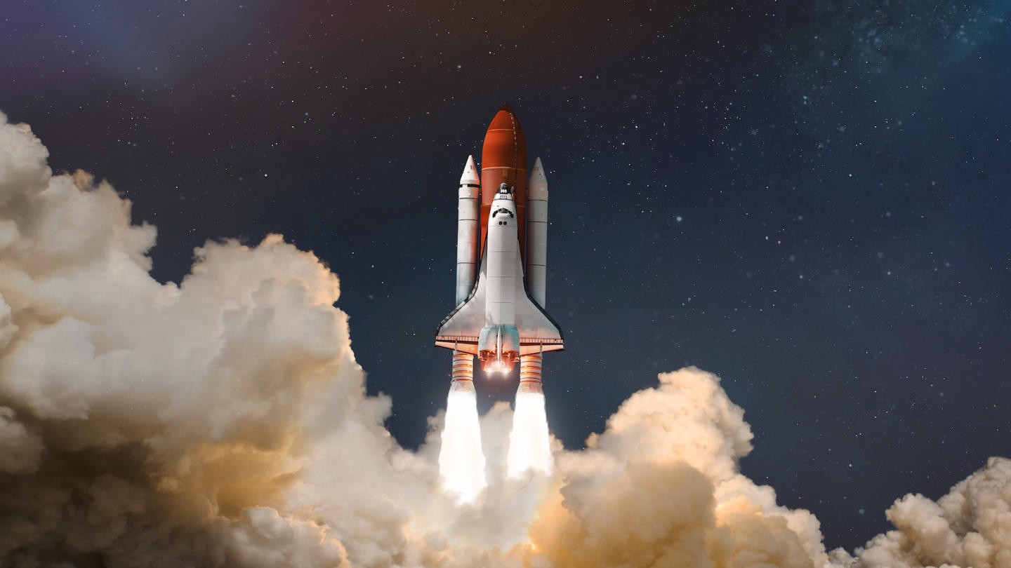 Illustration of an online community launch timeline with member growth chart and milestones