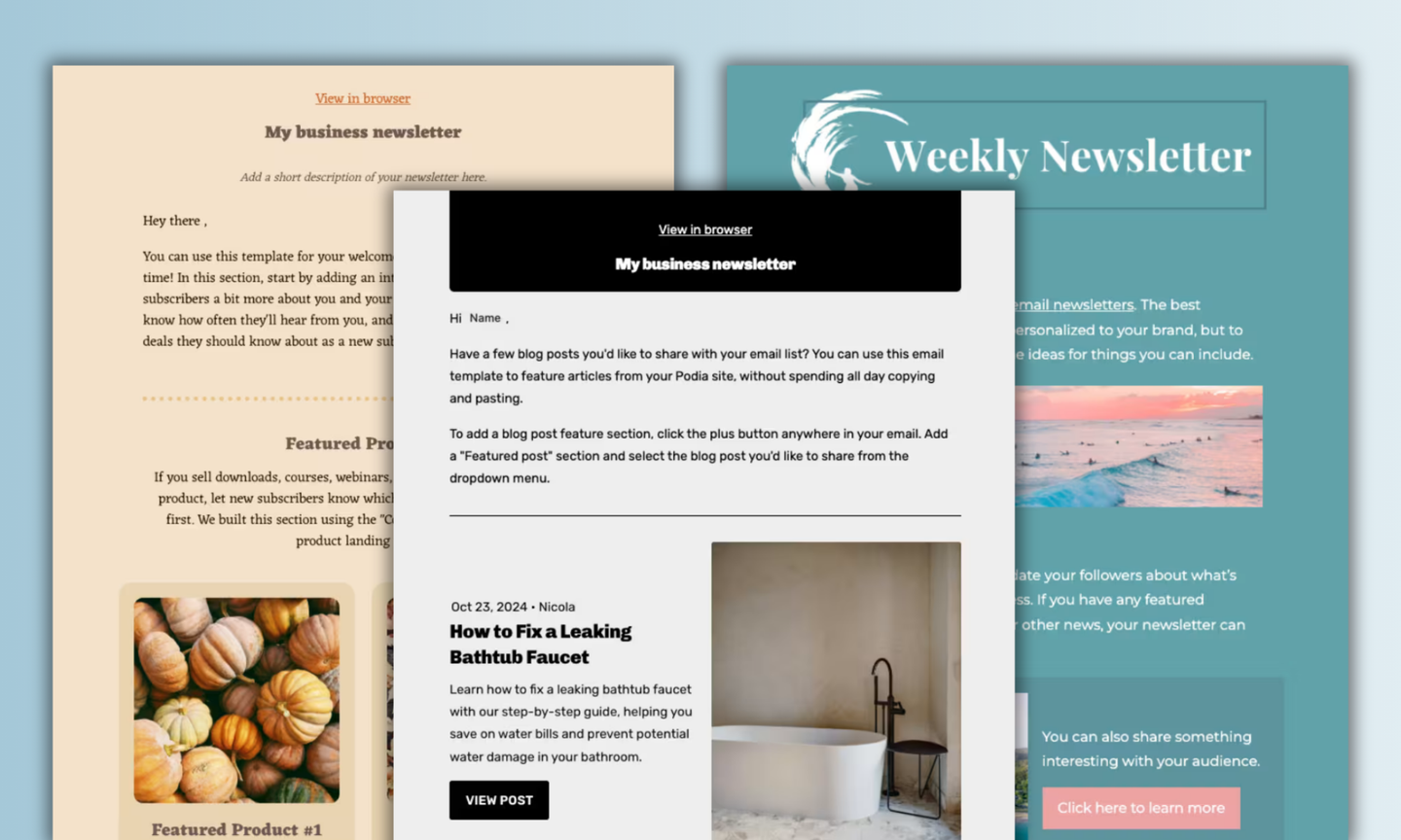 Illustration of an email newsletter platform comparison with feature checklist on laptop screen