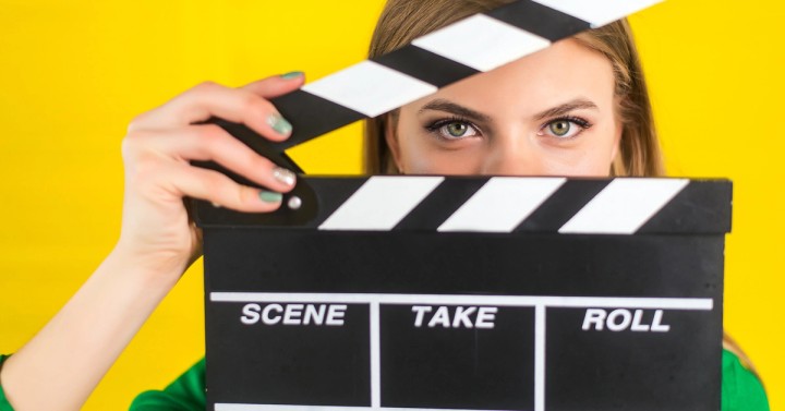 Infographic illustration of video marketing statistics with charts, play buttons, and percentages