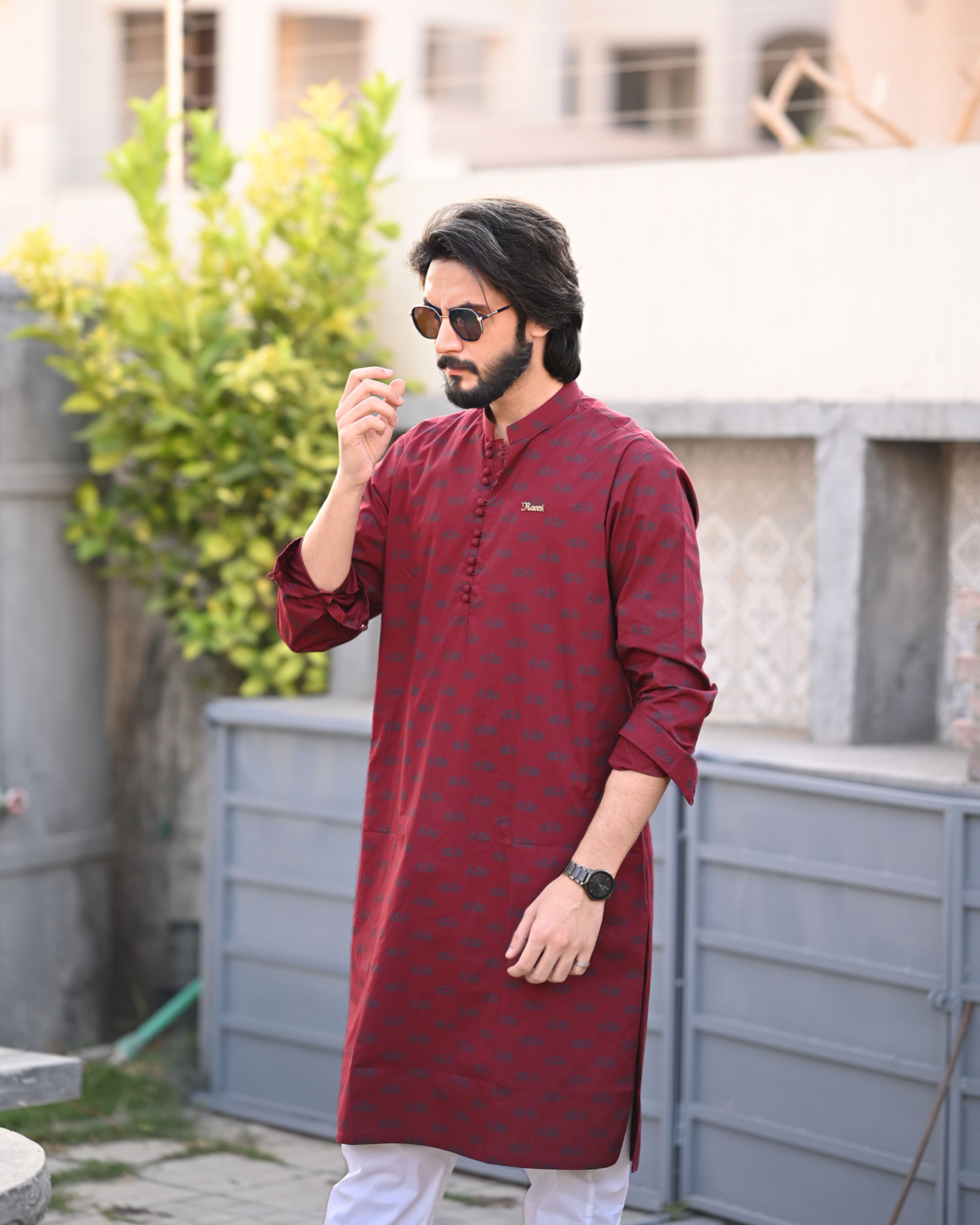 Red Kurta Trouser