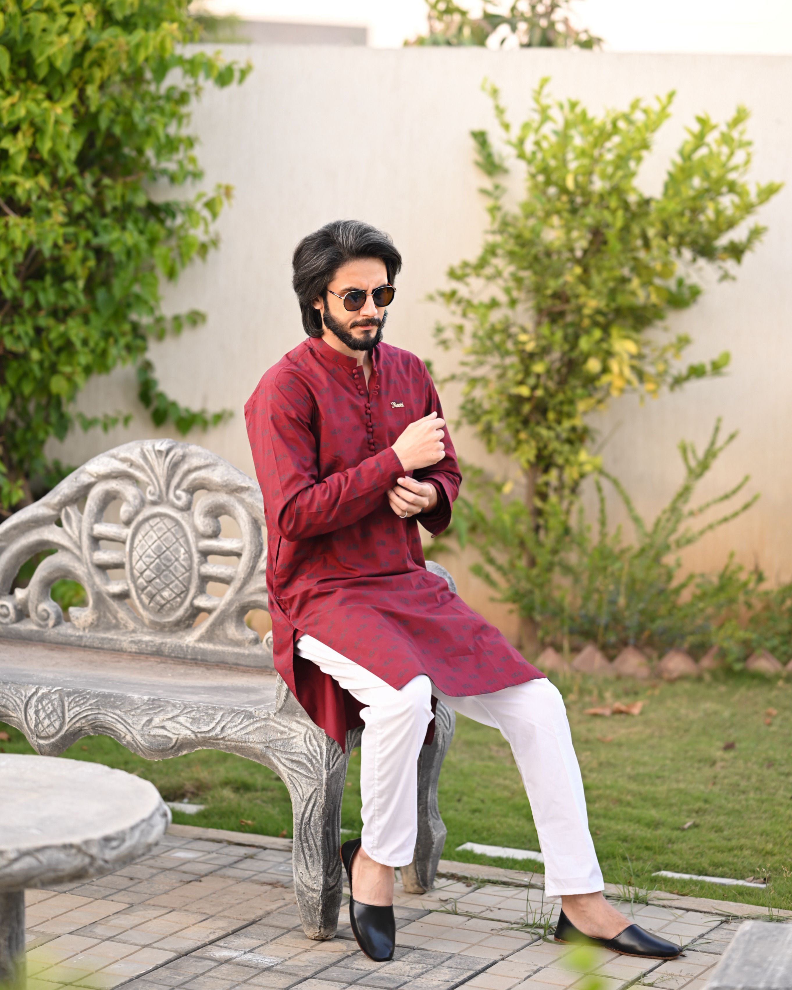 Red Kurta Trouser