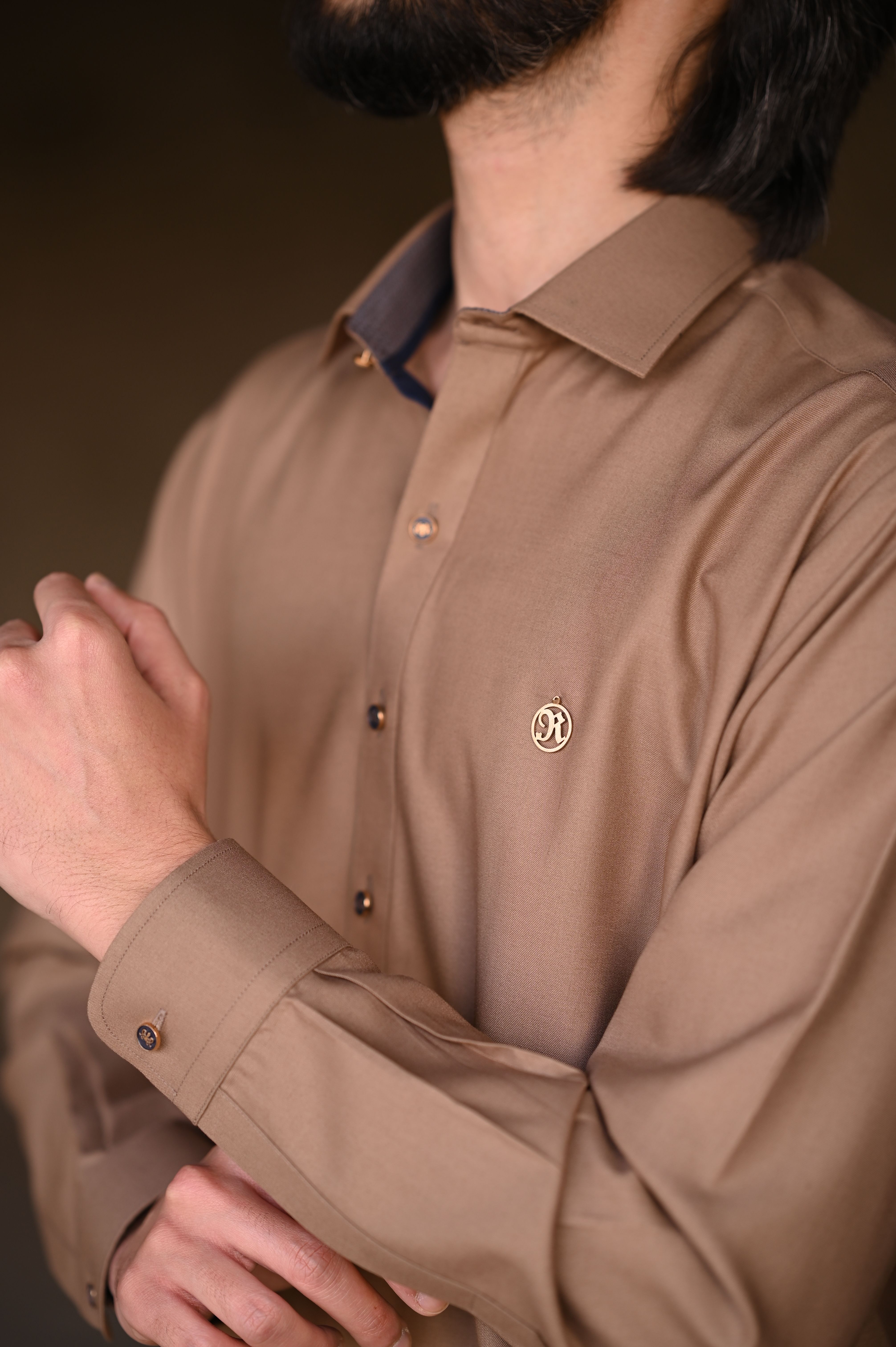 Plain Brown Kameez Shalwar