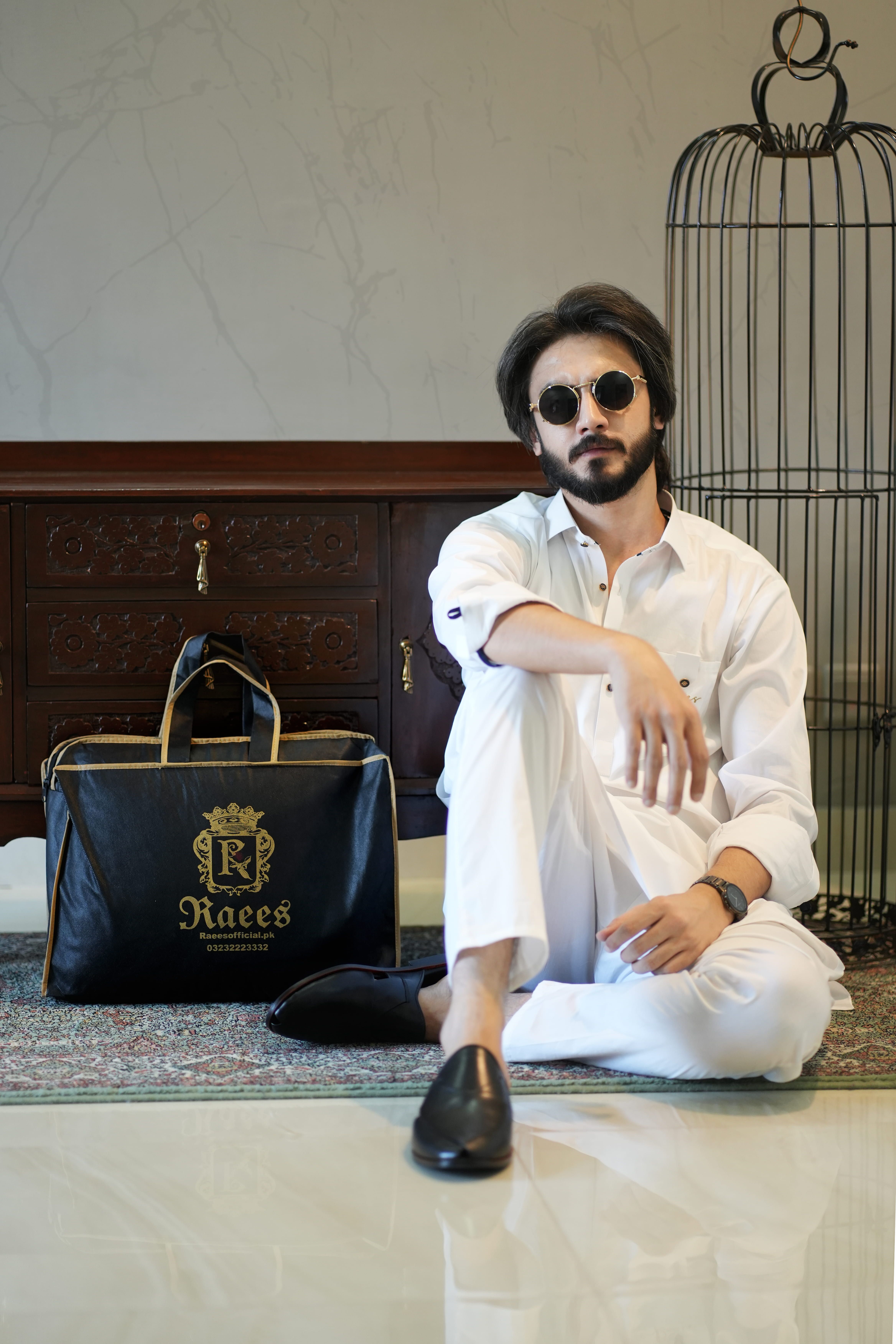 Raees Signature White Kameez Trouser