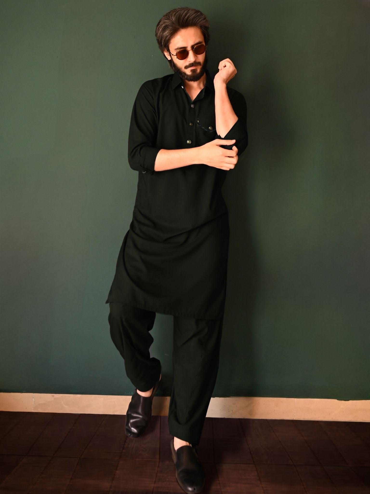 Green Tropical Kameez Shalwar