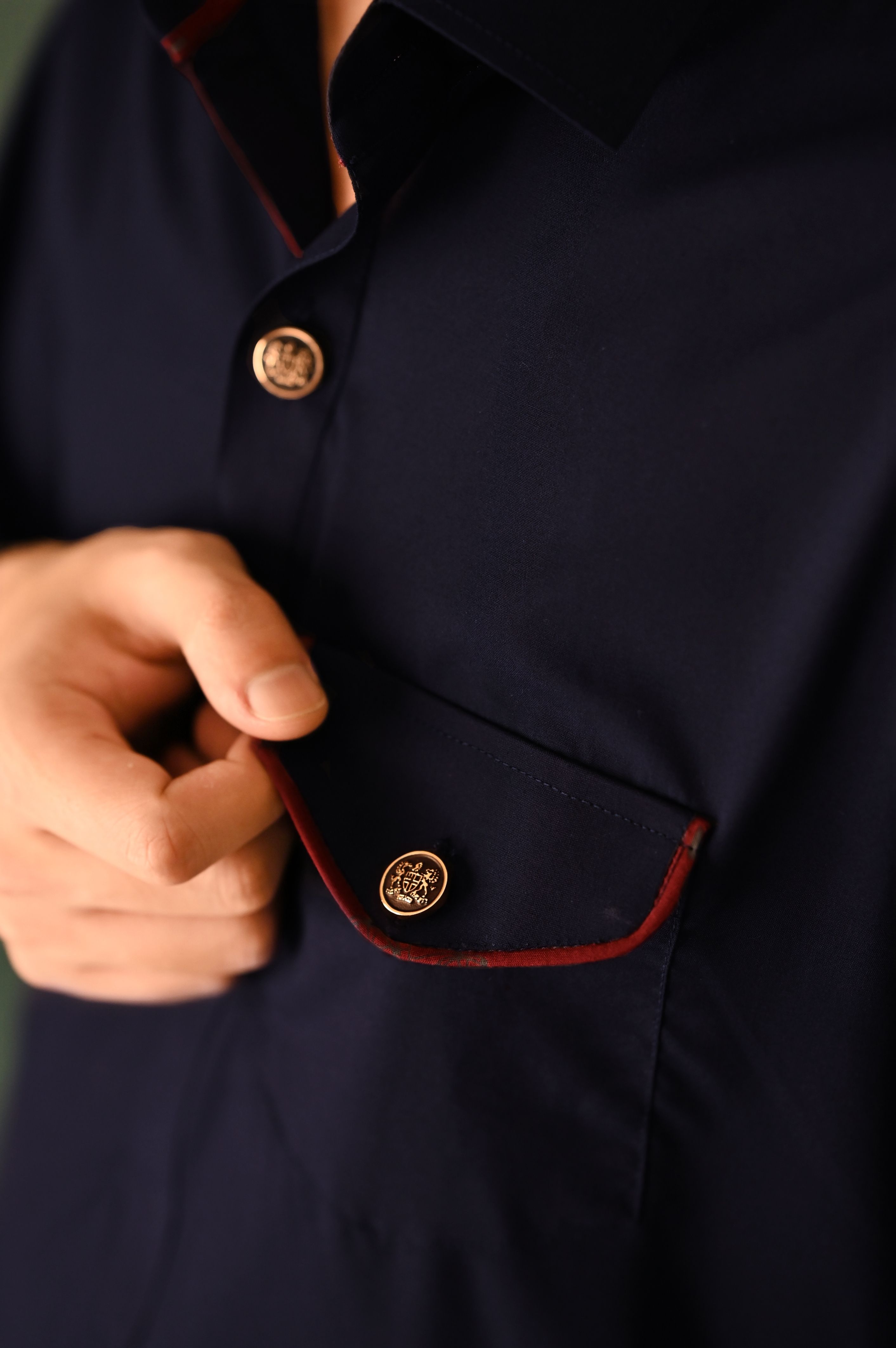 Dark Navy Blue Kameez Shalwar