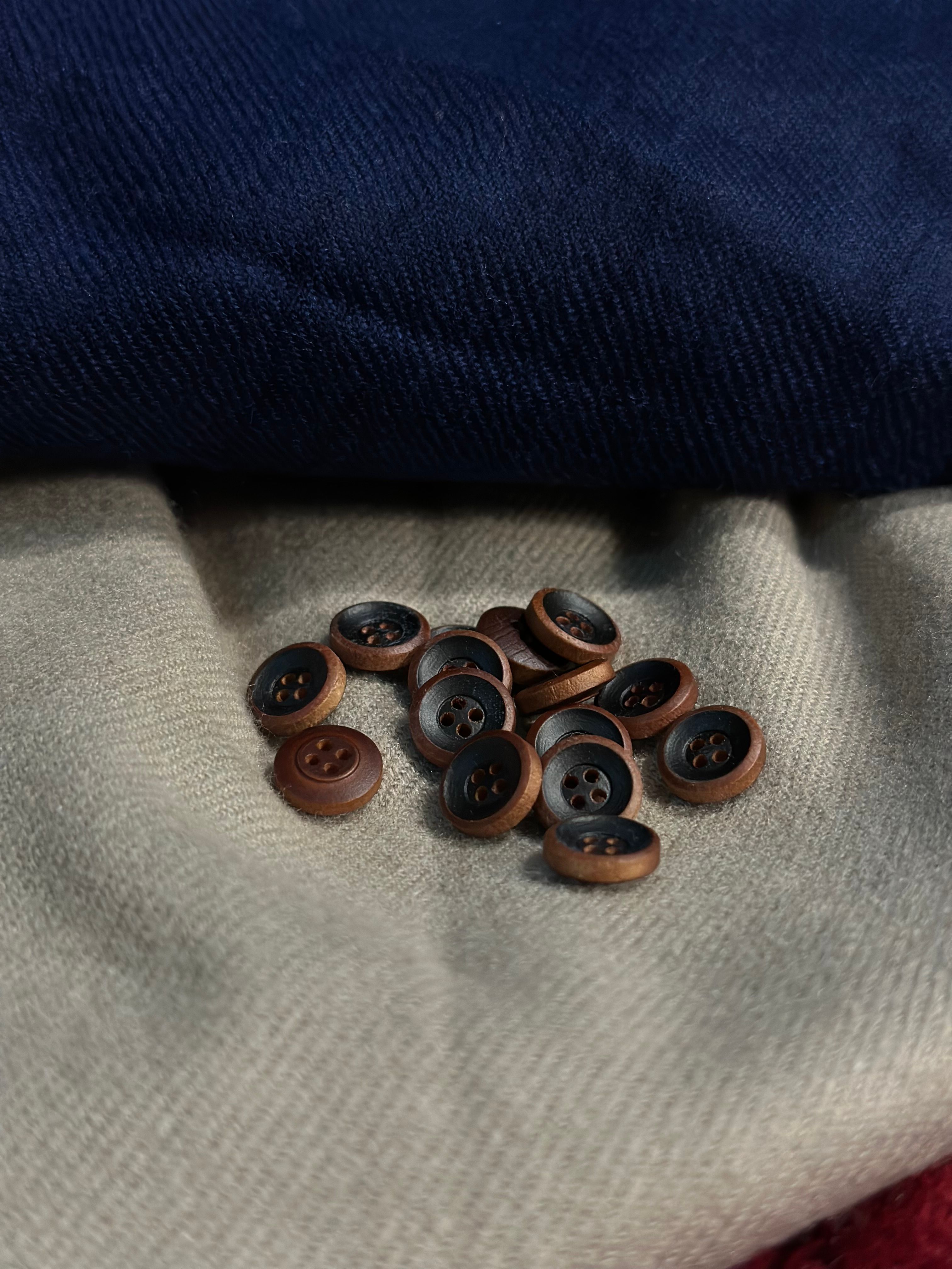 Brown Wood Button