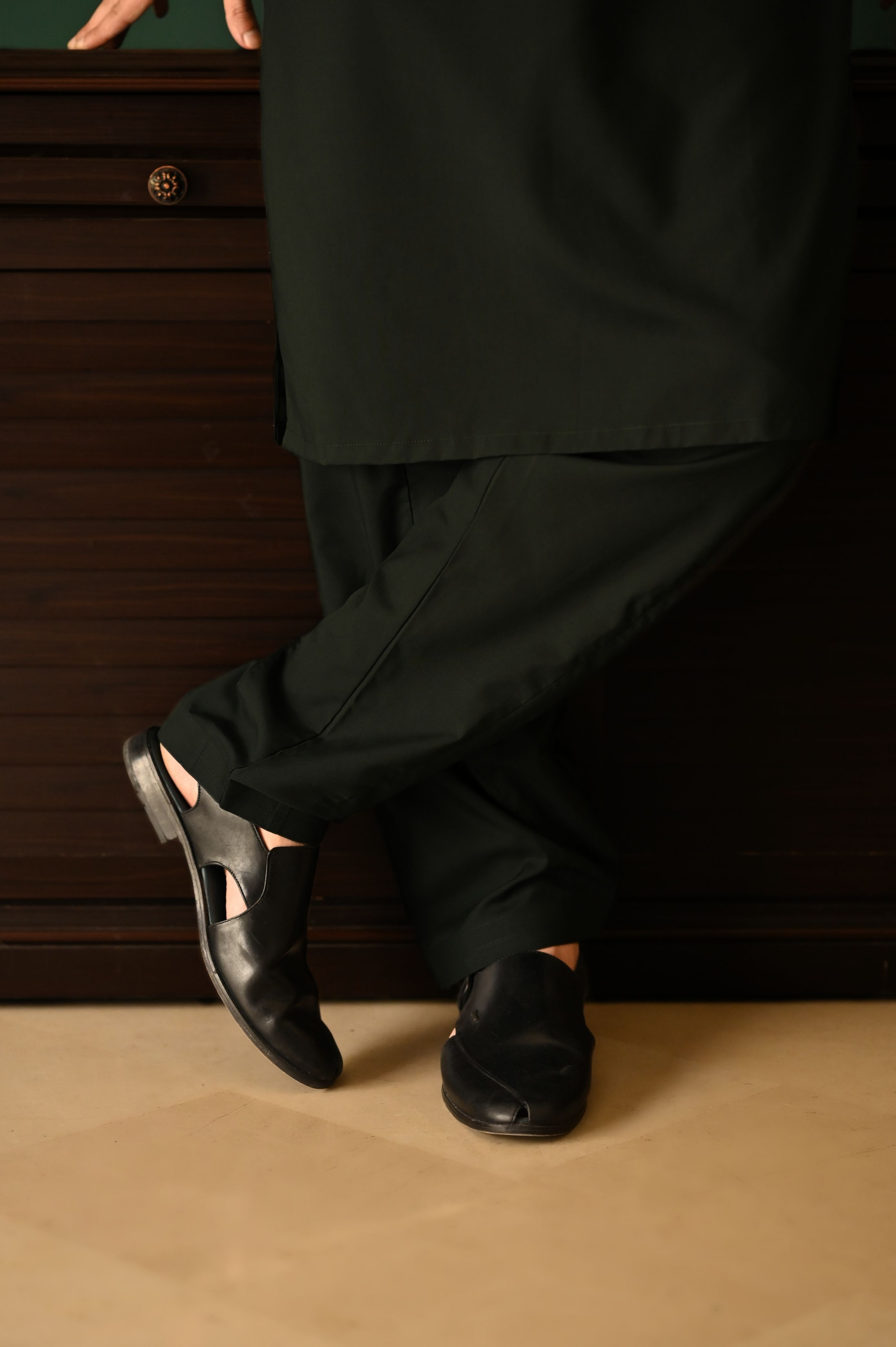 Deep Green Kameez Shalwar