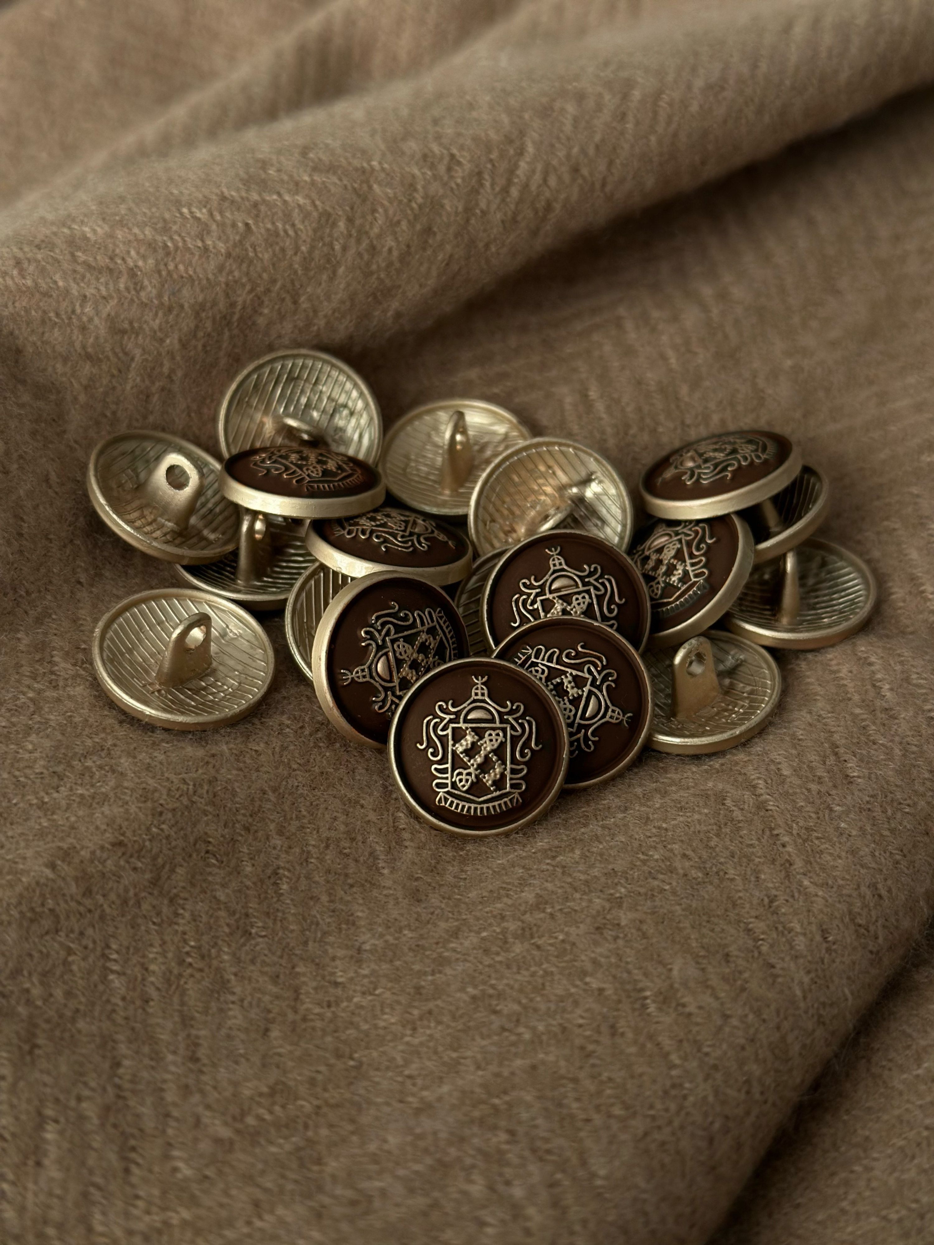 Brown Shield Button (Waistcoat)