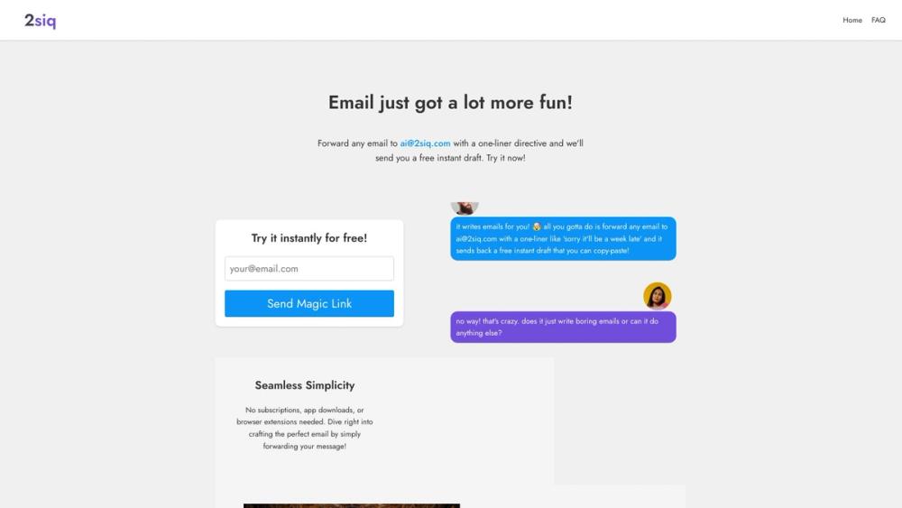 image for 2siq - Effortless AI Email Replies