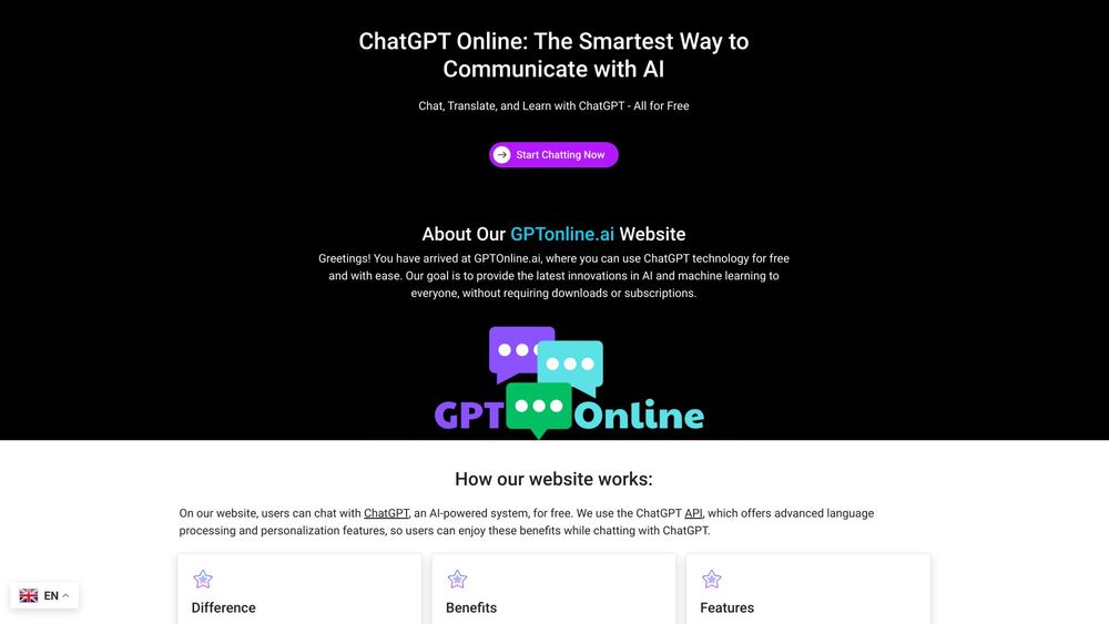 image for ChatGPT Online - GPTOnline.ai