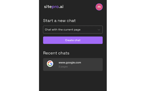 image for SitePro: Chat with websites like a pro