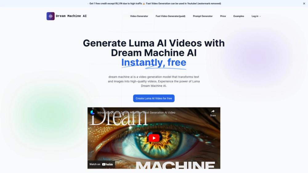 image for AI Video Generateor Dream Machine AI