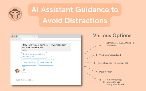 image for Monkai - AI Focus Assistant from Your New Tab